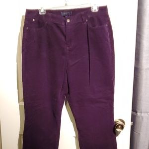 💚 Talbots purple corduroy petite pants